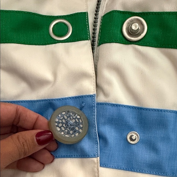 Vintage Ober Meyer Insulated Coat Jacket Parka Ski Snow Striped Womens size 12 - Picture 3 of 8